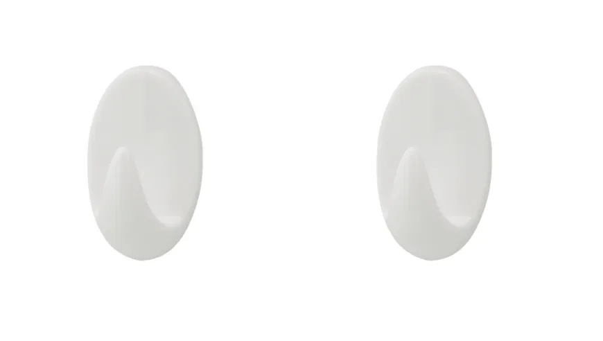 Håndklekrok oval plast large 2 stk. - Target