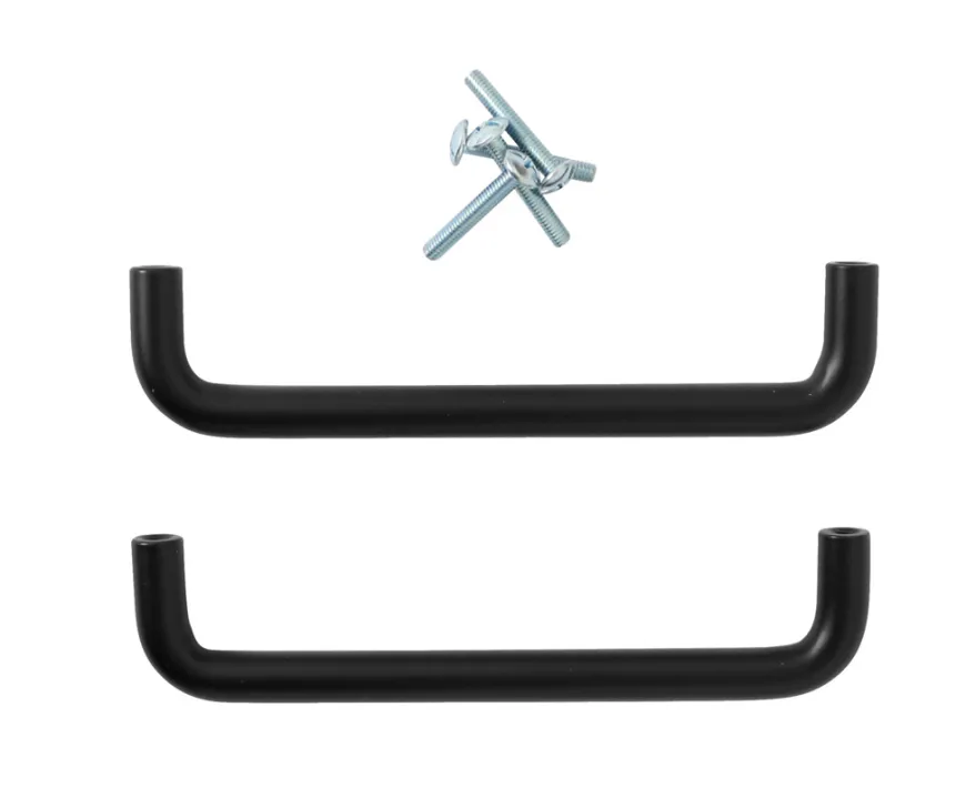 Håndtak U-form 96 mm svart 2 stk.