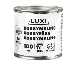 Hobbymaling hvit 100 ml - Luxi
