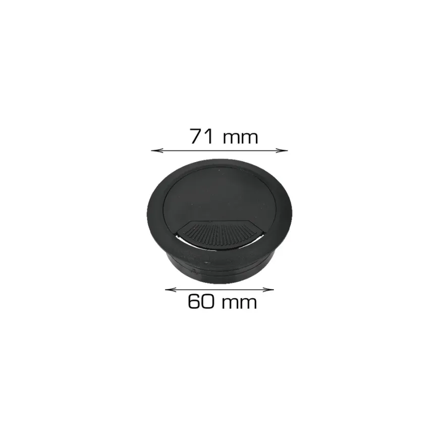 Kabelgjennomføring svart Ø60 mm