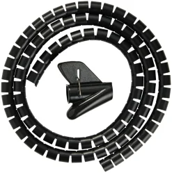 Kabelskjuler svart Ø 20 mm x 1,5 meter - PRIZE
