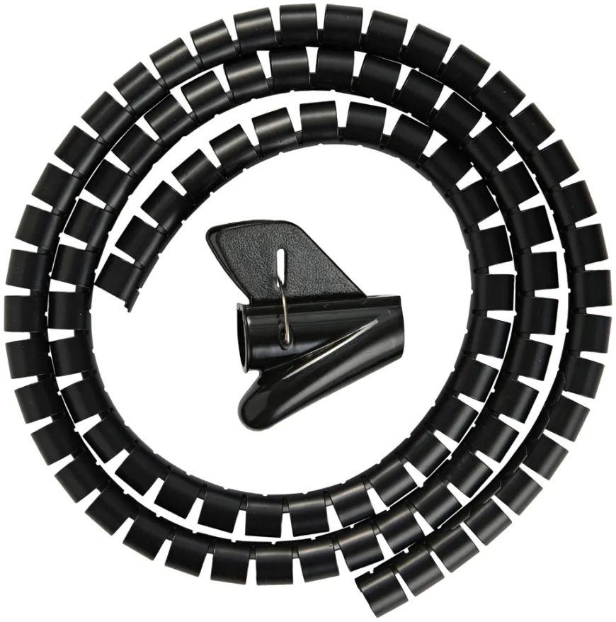 Kabelskjuler svart Ø 20 mm x 1,5 meter - PRIZE