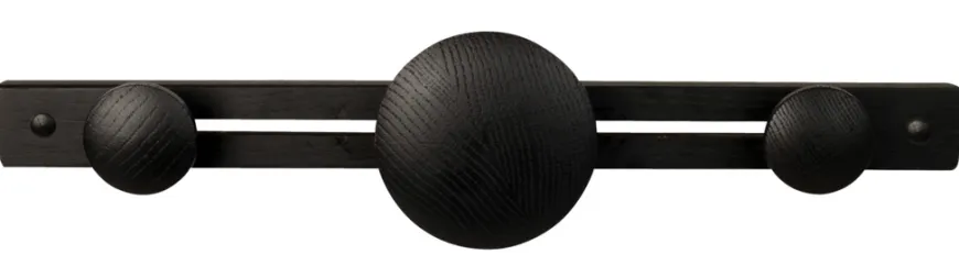 Knagg Ø45 mm svartmalt eik