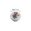 Knott porselen hvit deko 32 mm - 2 stk.