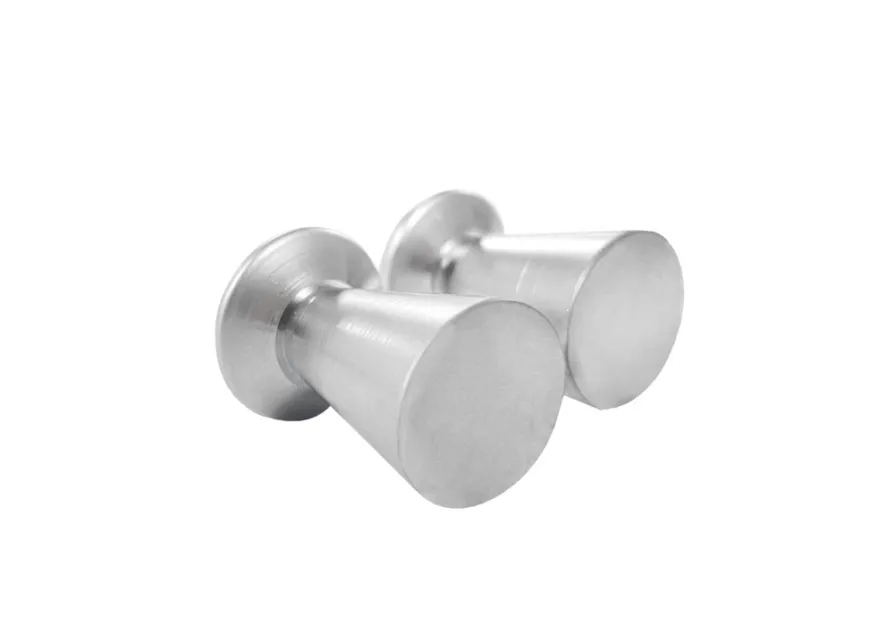 Knott trapez 13 mm matt krom - 2 stk.