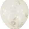 Konfettiballong 30 cm 5 stk. gull