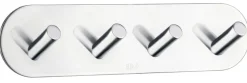 Kroklist m/4 kroker selvklebende - krom