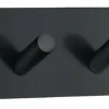 Kroklist m/4 kroker selvklebende - matt svart