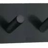Kroklist m/4 kroker selvklebende - matt svart