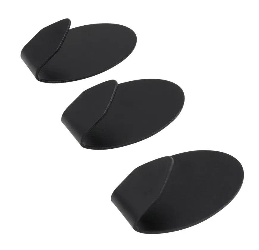Krok selvklebende 37 mm svart 3 stk.