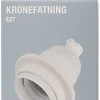 Kronesokkel E27 hvit