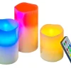 Kubbelys LED med fargeskift og fjernkontroll 3-pk.