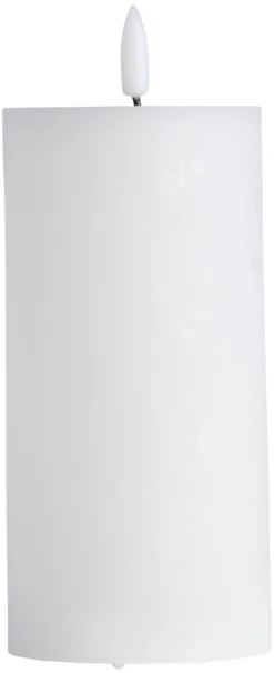 Kubbelys med 3D LED-flamme H15 cm