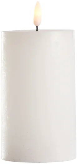 Kubbelys med 3D LED-flamme H12,5 cm