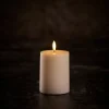 Kubbelys med 3D LED-flamme H10 cm