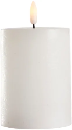 Kubbelys med 3D LED-flamme H10 cm