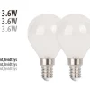 LED-kronepærer 3,6 W E14 - 2 pk.