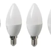 LED-pære 4-pk mignon E14 4,9 W