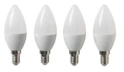 LED-pære 4-pk mignon E14 4,9 W