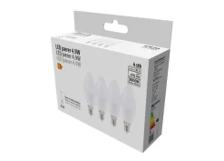 LED-pære 4-pk mignon E14 4,9 W
