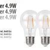 LED-pærer standard 4,9 W E27 - 2-pk.