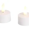 LED-telys m/3D flamme 4 stk.