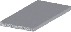 Listprofil flat aluminium - 2 x 25 mm x 1 meter