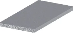 Listprofil flat aluminium - 2 x 15 mm x 2 meter