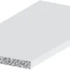 Listprofil flat hvit - 2 x 25 mm x 1 meter