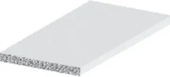 Listprofil flat hvit - 2 x 25 mm x 1 meter