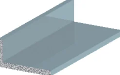 Listprofil sølv - 10 x 15 mm x 2 meter