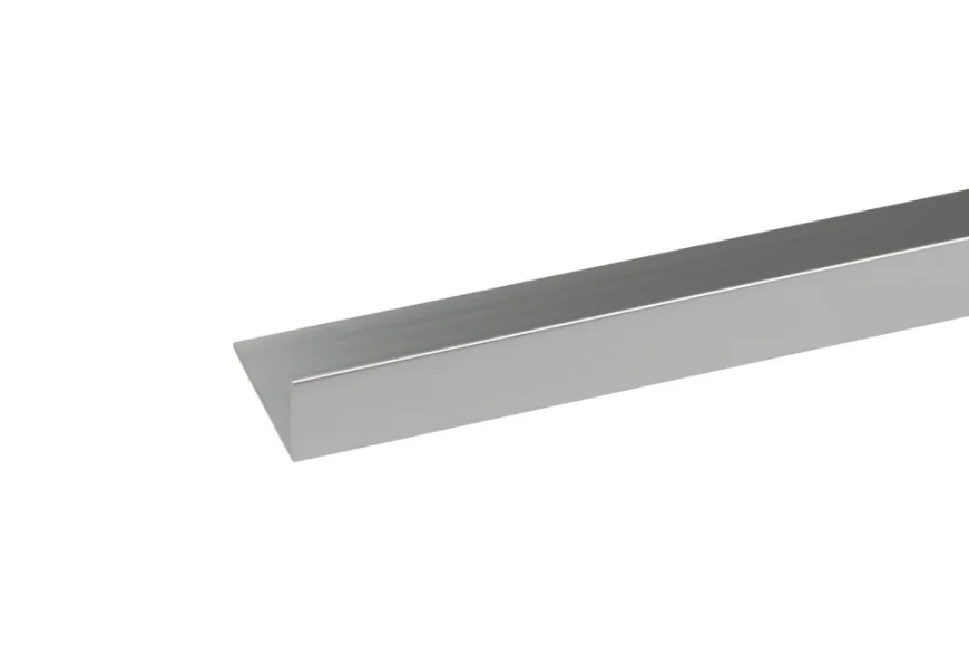 Listprofil sølv - 10 x 15 mm x 2 meter