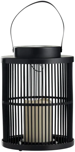 Lykt med solcelle svart 18 x 18 x 25 cm - Garden®