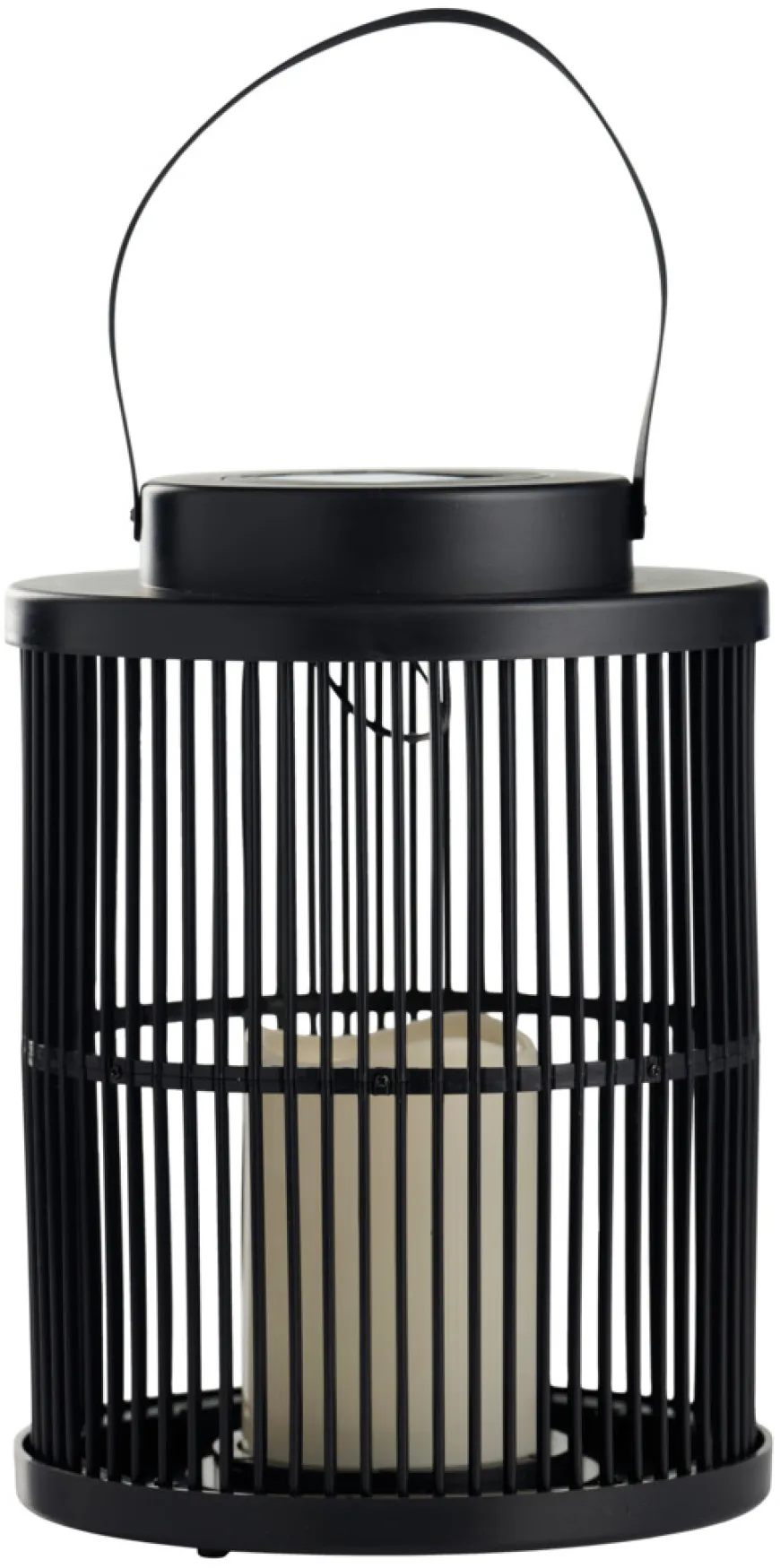 Lykt med solcelle svart 18 x 18 x 25 cm - Garden®