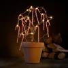 Lyskjede med julestokker med 20 LED og timer 1,9 meter