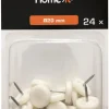 Møbelknotter Ø20 mm hvit plast 24 stk.