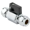 Minikuleventil 10 mm m/ grep