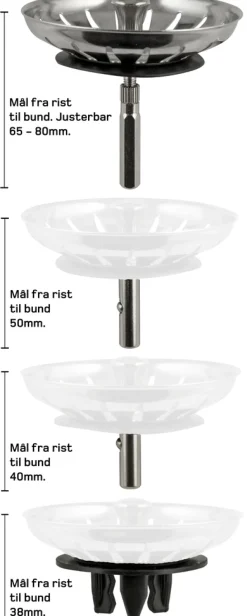 Multisil til kjøkkenvask Ø79 mm