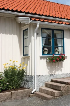 Nedløpsrør 90 x 4000 mm hvit