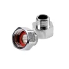 Overgangssett 1/2" x 3/8" krom