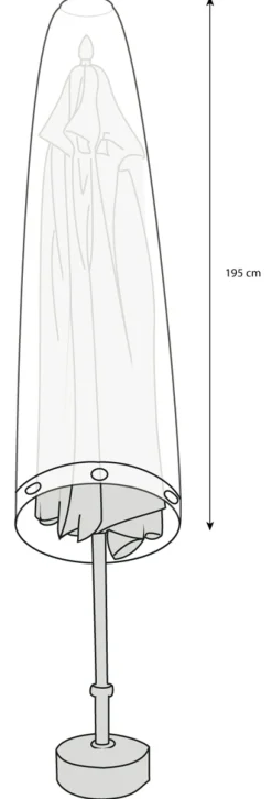 Overtrekk markedsparasoll klar plast 195 cm - Sunlife®