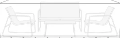 Overtrekk til hagemøbelsett L220 x B130 x H85 cm - Sunlife®