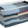 Plast1 oppbevaringsboks m/lokk klar - SystemBox 80