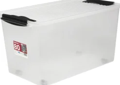 Plast1 oppbevaringsboks m/lokk klar - SystemBox 80