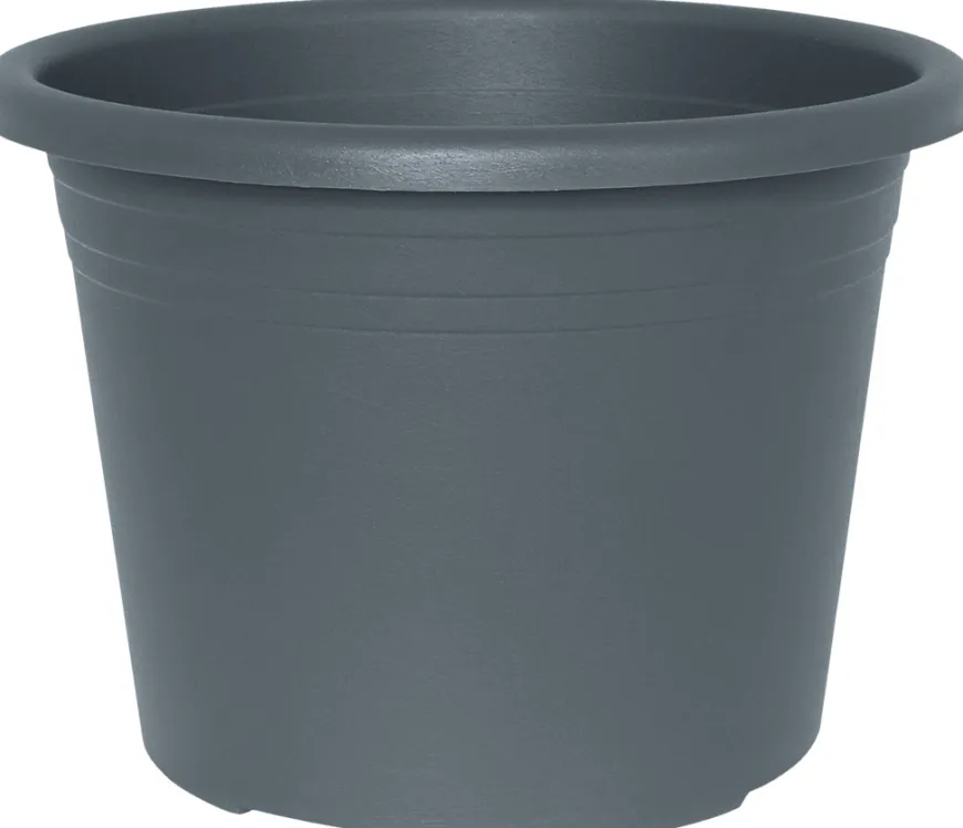 Potte Cylindro plast grå Ø12 cm