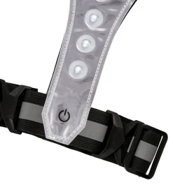 Refleksvest med LED svart/grå - Bikezone