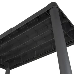 Reol m/4 hyller svart plast - Gardeco