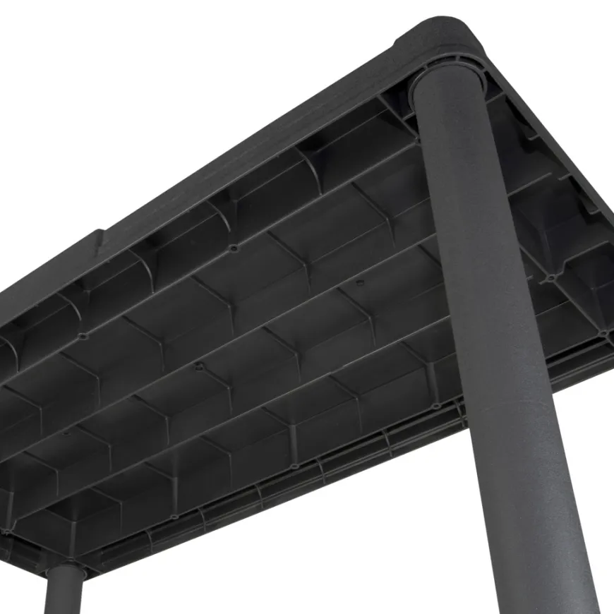 Reol m/4 hyller svart plast - Gardeco