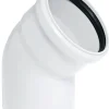 Rørbøyning hvit PP 32 x 45 gr