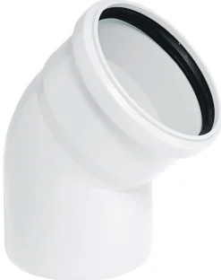 Rørbøyning hvit PP 50 x 30 gr